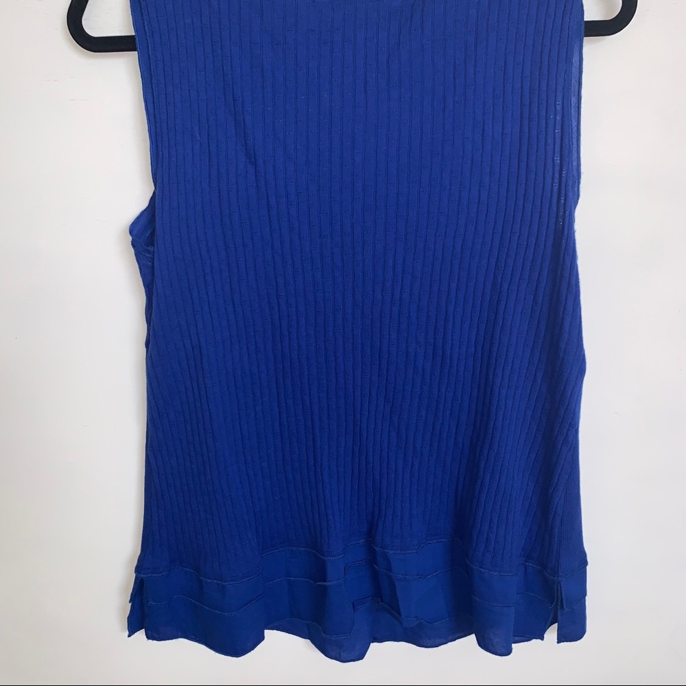 Soft Surroundings | Sapphire Roma Ribbed Tank - Picture 7 of 9
